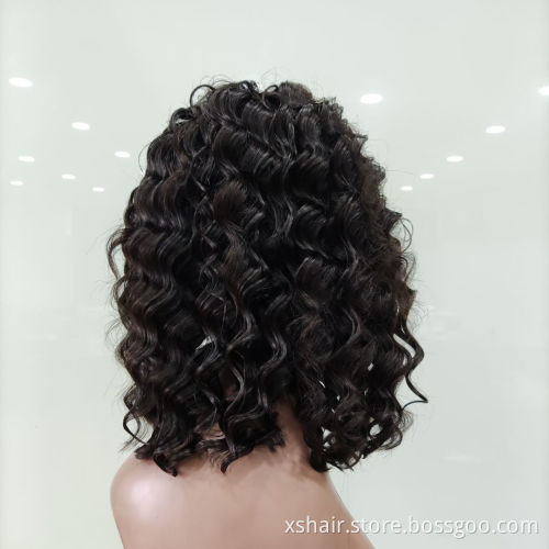Free Shipping 13X6 Lace Front Pixie Bob Human Hair Wig Short And Curly